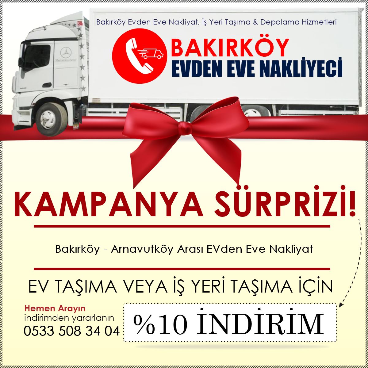 Bakırköy - Arnavutköy Arası EVden Eve Nakliyat